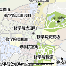 京都府京都市左京区修学院馬場脇町周辺の地図