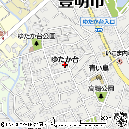 愛知県豊明市三崎町ゆたか台周辺の地図