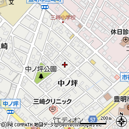 愛知県豊明市三崎町中ノ坪11周辺の地図