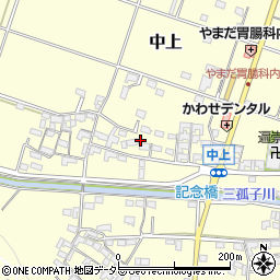 三重県員弁郡東員町中上313周辺の地図