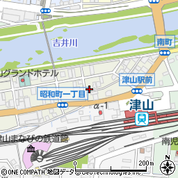 岡山県津山市南町1丁目80周辺の地図