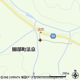 京都府南丹市園部町法京堂ノ後周辺の地図