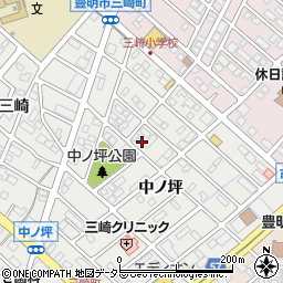 愛知県豊明市三崎町中ノ坪11-11周辺の地図