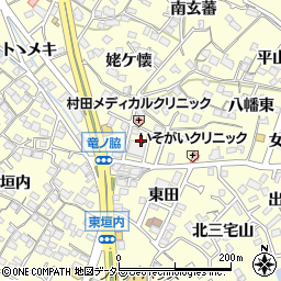 愛知県東海市名和町八幡前周辺の地図