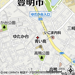愛知県豊明市三崎町ゆたか台35-4周辺の地図