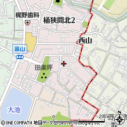 愛知県名古屋市緑区桶狭間北3丁目424周辺の地図
