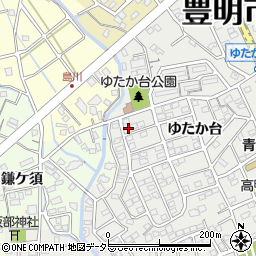愛知県豊明市三崎町ゆたか台13-12周辺の地図