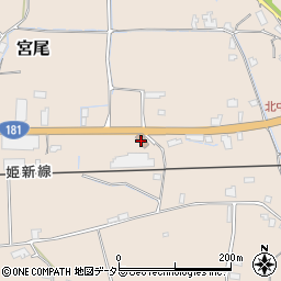 宮尾郵便局周辺の地図