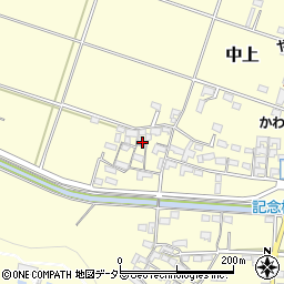 三重県員弁郡東員町中上1345周辺の地図