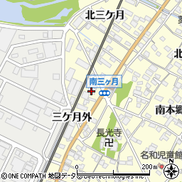 愛知県東海市名和町南三ケ月周辺の地図