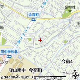 滋賀県守山市金森町107-8周辺の地図