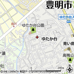 愛知県豊明市三崎町ゆたか台13-8周辺の地図