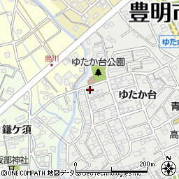 愛知県豊明市三崎町ゆたか台13-1周辺の地図