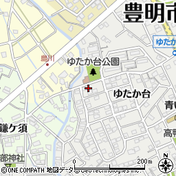 愛知県豊明市三崎町ゆたか台13-2周辺の地図