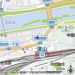 岡山県津山市南町1丁目33周辺の地図