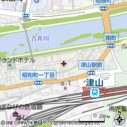 岡山県津山市南町1丁目68周辺の地図