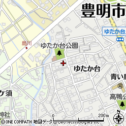 愛知県豊明市三崎町ゆたか台13-5周辺の地図