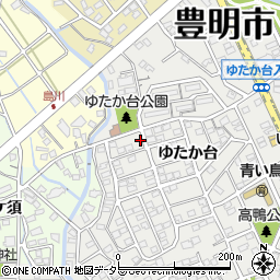 愛知県豊明市三崎町ゆたか台13-6周辺の地図