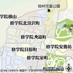 京都府京都市左京区修学院大道町7周辺の地図