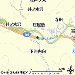 愛知県豊田市大内町下河内向周辺の地図