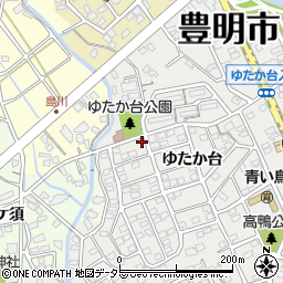 愛知県豊明市三崎町ゆたか台13-4周辺の地図