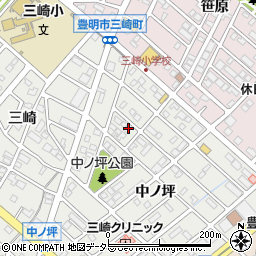 愛知県豊明市三崎町中ノ坪10-10周辺の地図