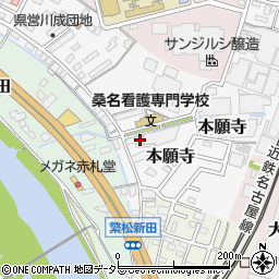 三重県桑名市本願寺271周辺の地図