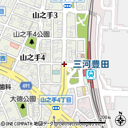 三河豊田駅前周辺の地図