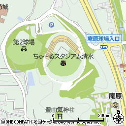 静岡市清水庵原球場周辺の地図