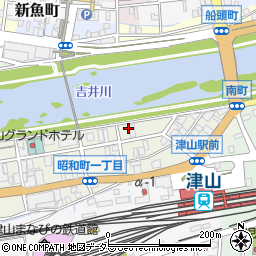 岡山県津山市南町1丁目62周辺の地図