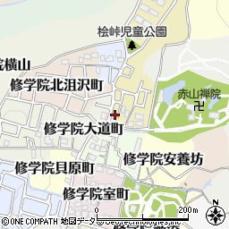 京都府京都市左京区修学院開根坊町13周辺の地図