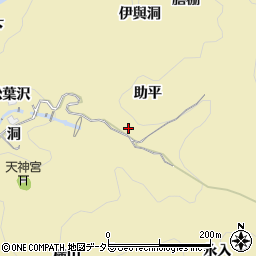 愛知県豊田市豊松町助平周辺の地図