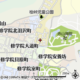 京都府京都市左京区修学院開根坊町10周辺の地図