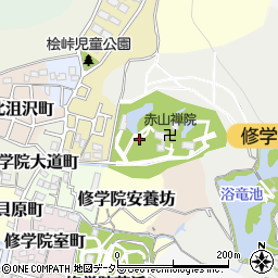 京都府京都市左京区修学院開根坊町周辺の地図