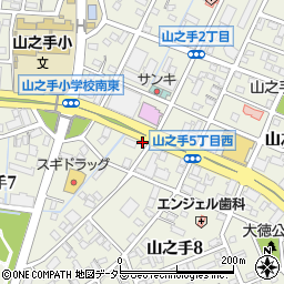 愛知県豊田市山之手周辺の地図