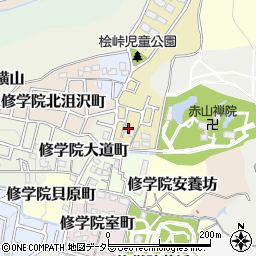 京都府京都市左京区修学院開根坊町11周辺の地図