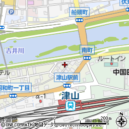 岡山県津山市南町1丁目44周辺の地図