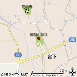 莫越山神社周辺の地図