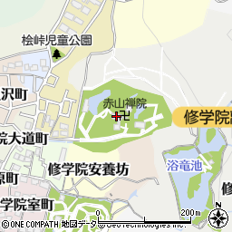 赤山禅院周辺の地図