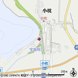 兵庫県丹波篠山市小枕520-1周辺の地図