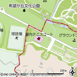 滋賀県希望が丘文化公園テニスコート周辺の地図