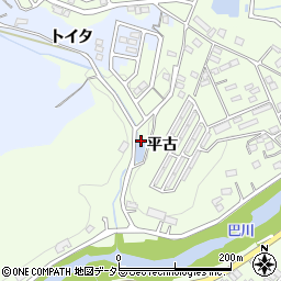 愛知県豊田市岩倉町（平古）周辺の地図