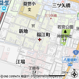 三重県桑名市福江町周辺の地図