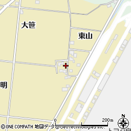 愛知県豊田市堤町東山周辺の地図