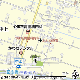 三重県員弁郡東員町中上209周辺の地図