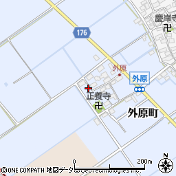滋賀県東近江市外原町157周辺の地図