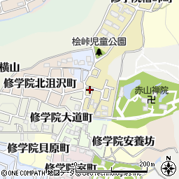 京都府京都市左京区修学院開根坊町12周辺の地図
