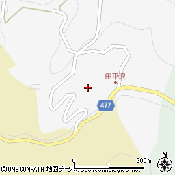 愛知県豊田市田平沢町横畑周辺の地図