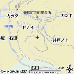 愛知県豊田市豊松町（ヤナイ）周辺の地図