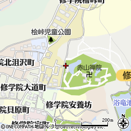 京都府京都市左京区修学院開根坊町23周辺の地図